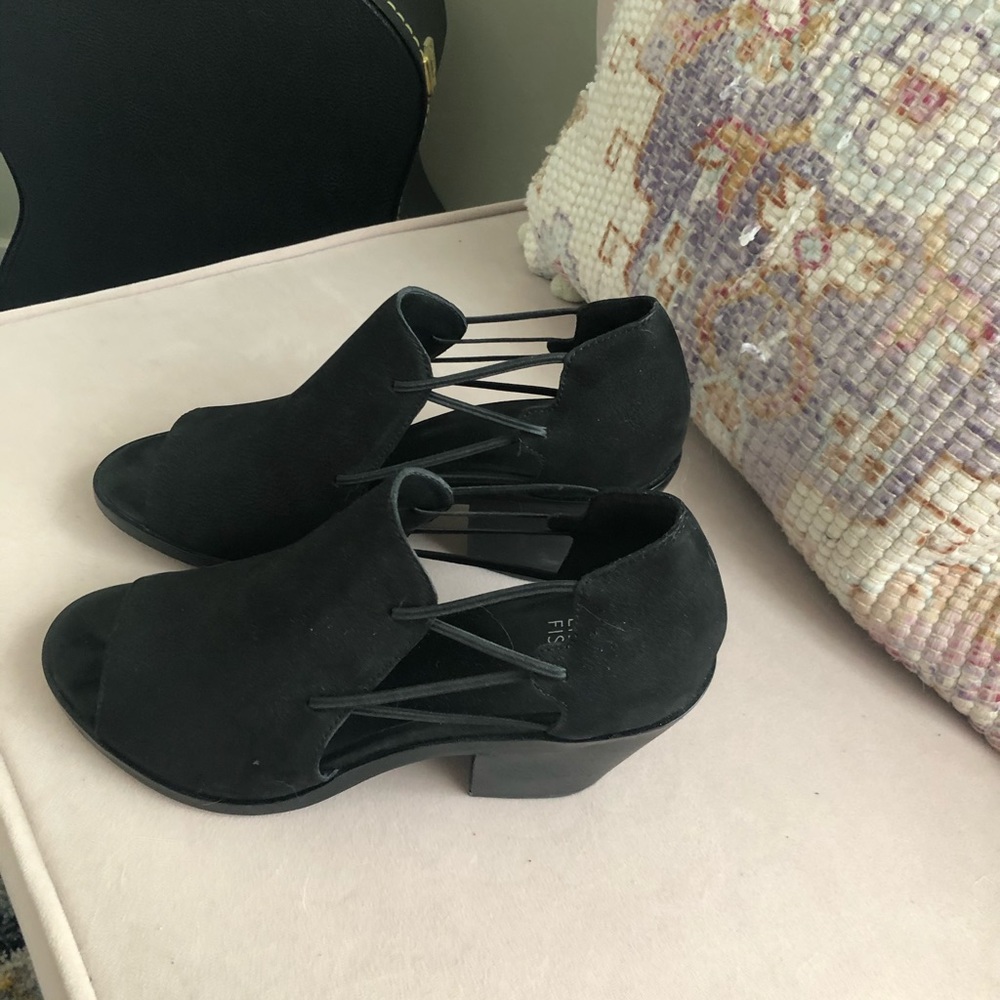 Eileen Fischer Suede heeled moccasins